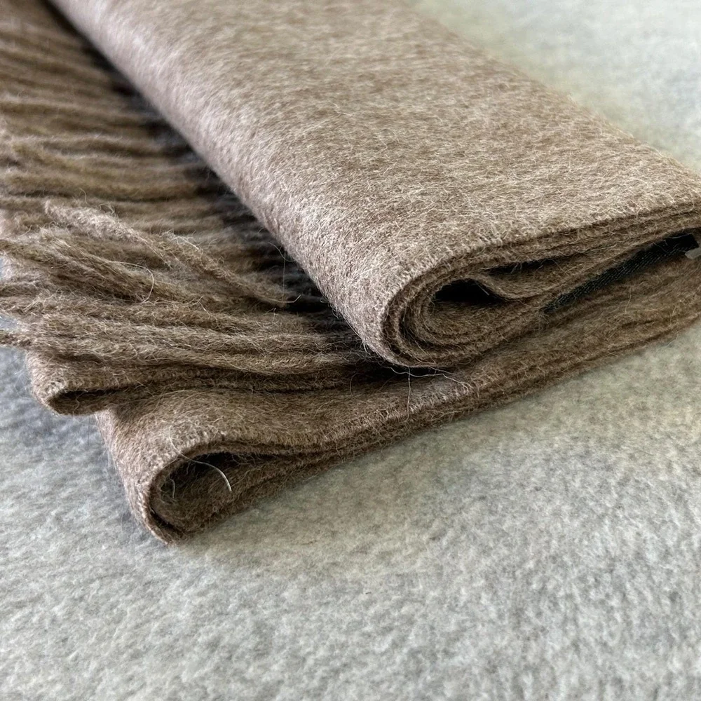 TUMI 100% Baby Alpaca Scarf Brown Unisex Luxury Soft Warm Peru Made Gift Ready‎